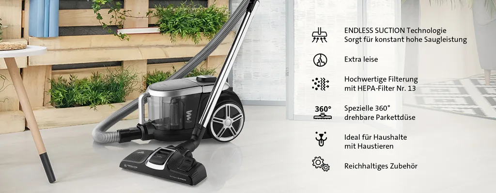 ETA STORMY ELECTRONIC Staubsauger Ohne Staubbeutel ETA451790000, 800 W, ECO Motor, HEPA Filter Nr. 13 6 ETA STORMY ELECTRONIC Staubsauger Ohne Staubbeutel ETA451790000, 800 W, ECO Motor, HEPA Filter Nr. 13 – Bild 4