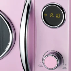 Melissa 16330130 Retro Mikrowelle/1000 Watt/23 Liter Garraum,Design Mikrowelle Mit Grill/Rosa Pink -Haushaltswaren Store 7d58f01f2ab35475636a4f450677cf99