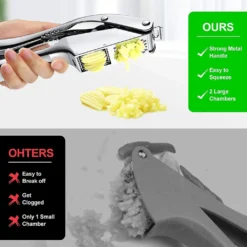 2 In1 Knoblauchpresse Knoblauchhacker Knoblauchschneider Aluminiumlegierung Küchenutensilien -Haushaltswaren Store 7db1b8ecbc488d776b6a5fed97ff947b