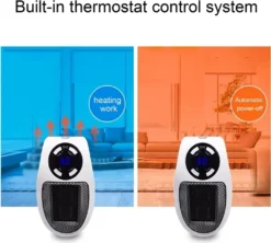 2 STÜCKE 500W 220V Steckdosen Heizlüfter Mini Heizung | Elektroheizer Mit Fernbedienung | Heizgerät -Haushaltswaren Store 7deca0c484c0c7a5bbaf7d3d26dbb2bb