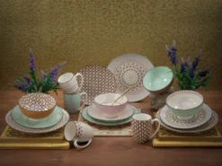 CreaTable 20310 Kombiservice Mandala Für 4 Personen, Steinzeug, Mehrfarbig (1 Set, 16-teilig) -Haushaltswaren Store 7df49ca16ba4ca96b405e5cc6bcaf5a6