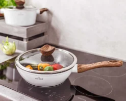 Weiße Keramik-Marmortöpfe Mit Bratpfanne Und Wok Set 15-teiliges -Haushaltswaren Store 7f561599e856af0a9829833ccf6bd6fd