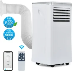 Merax 3in1 Mobile Klimagerät 9000 BTU Klimaanlage Mit Entfeuchtung, Fernbedienung Und Abluftschlauch, Klimaanlage Für Räume Bis 100 M³, Ventilationsfunktion Und 24h-Timer, 1003W[EEK A] -Haushaltswaren Store 7f5f4cda1e0e2b6d018f3decb14a0e2f