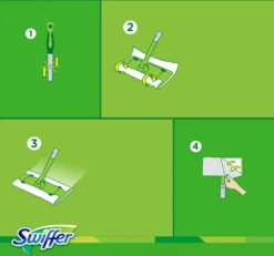 Swiffer Starter-Set 1 Bodenwischer + 8 Boden-Staubtücher Staubmagnet Tücher -Haushaltswaren Store 7f8f1106674ae373e2e7a3b46020a860