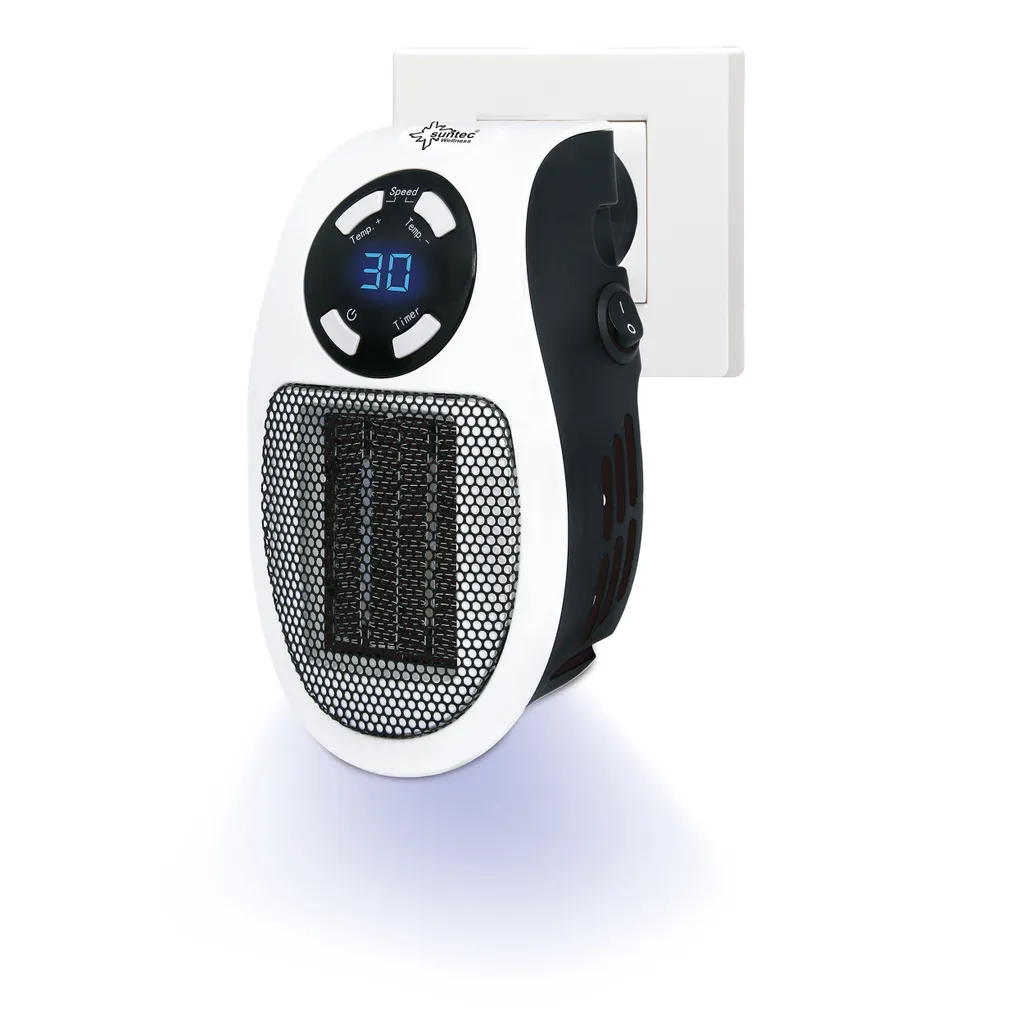 SUNTEC PTC Heizlüfter Steckdosen-Heizung Plug-in - Mit Thermostat, Timer, 500 Watt | 2 Ventilationsstufen, Elektrische Heizlüftung | Räume Bis 13 M² | Perfekt Für Schlafzimmer, Büro, Wohnung 8 SUNTEC PTC Heizlüfter Steckdosen-Heizung Plug-in - Mit Thermostat, Timer, 500 Watt | 2 Ventilationsstufen, Elektrische Heizlüftung | Räume Bis 13 M² | Perfekt Für Schlafzimmer, Büro, Wohnung – Bild 6