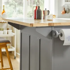 SoBuy FKW71-HG Kücheninsel Küchenwagen Mit Erweiterbarer Arbeitsplatte Küchenschrank Servierwagen Holz BHT Ca.: 115x92x46-71cm -Haushaltswaren Store 80c1a1c27fe503b774b046c9b99a731a