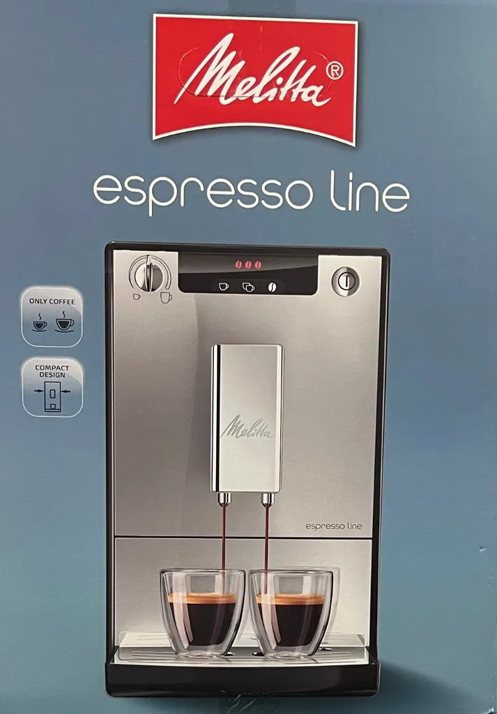 Melitta EspressoLine E950-213 Kaffeevollautomat, Silber/Schwarz 4 Melitta EspressoLine E950-213 Kaffeevollautomat, Silber/Schwarz – Bild 2