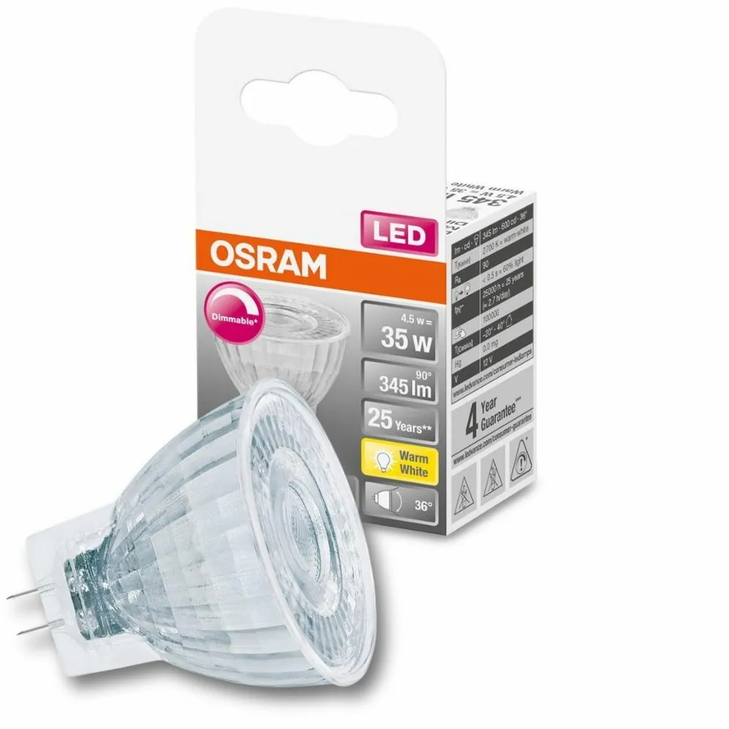 Osram LED Reflektor Super Star MR11 GU4 4,5W Warmweiß, Dimmbar, Klar 6 Osram LED Reflektor Super Star MR11 GU4 4,5W Warmweiß, Dimmbar, Klar – Bild 4