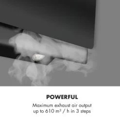 Klarstein Aurica 90 Dunstabzugshaube - Wandabzugshaube, Abzugshaube Zum Wandanbau, 90 Cm, 165 W, 620 M³/h Abluftleistung, 3 Leistungsstufen, Zuschaltbares Licht, Inkl. Montagematerial, Schwarz [Energieklasse B] -Haushaltswaren Store 8211d03ce0ebbbd0fcdd0f5abd707bc1