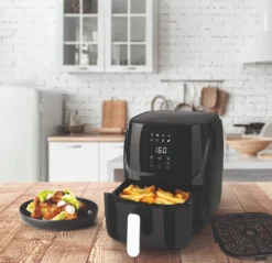 Heißluftfritteuse Fritteuse Fettarm Heißluft 1300W Touch Display Timer Schwarz -Haushaltswaren Store 8328139946a5dacb97dc89f533aae54a