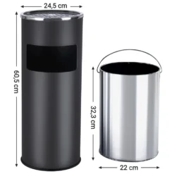 Standaschenbecher 30 L Mit Aschenbecher Schwarz 60,5 X 24,5 Cm Für Draußen Mülleimer Abfalleimer Mit Inneneimer SONGMICS LTB17C 17 Standaschenbecher 30 L Mit Aschenbecher Schwarz 60,5 X 24,5 Cm Für Draußen Mülleimer Abfalleimer Mit Inneneimer SONGMICS LTB17C -Haushaltswaren Store 841040500cc365c7528231040b946dc2