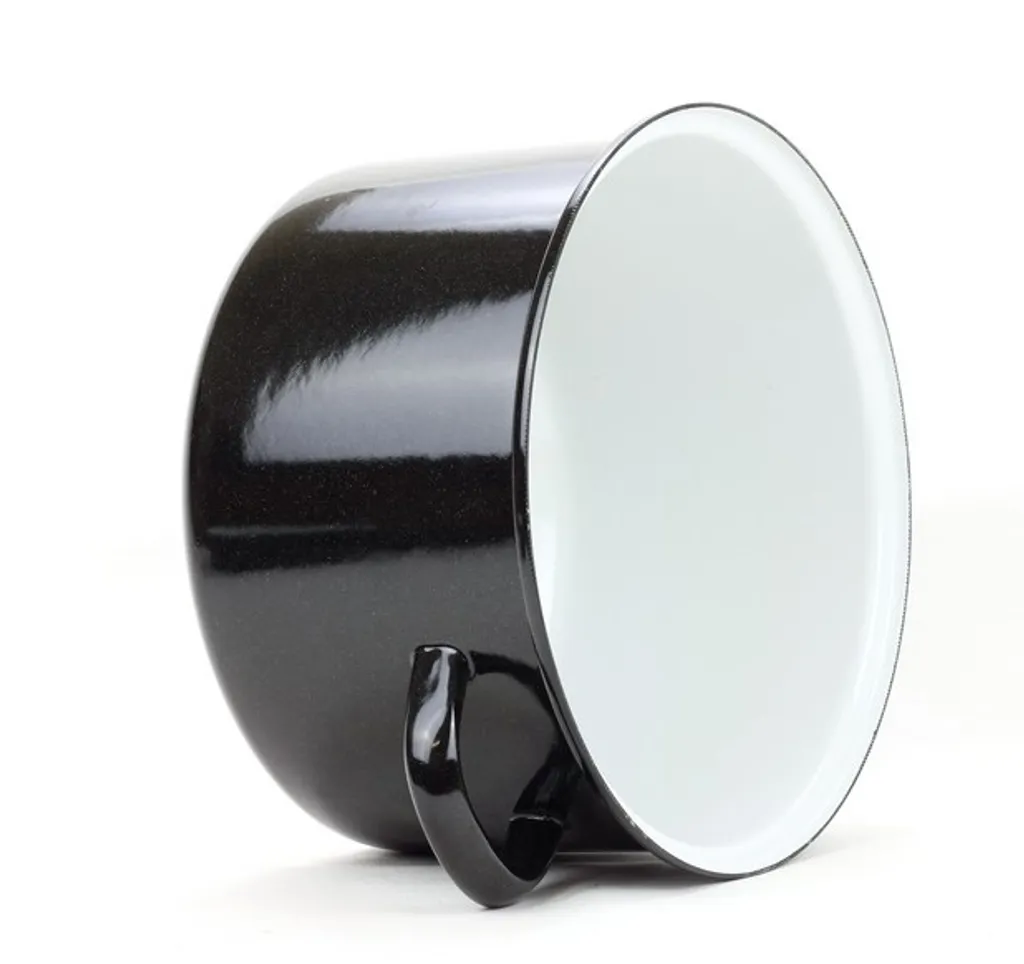 Emailletopf - Suppentopf - Saucentopf - 10l - STANDARD - 28 Cm - Belis - Schwarz 4 Emailletopf - Suppentopf - Saucentopf - 10l - STANDARD - 28 Cm - Belis - Schwarz – Bild 2