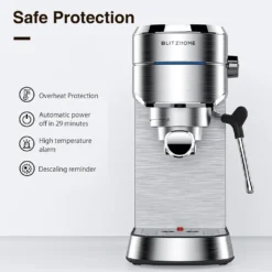 BlitzHome Espresso Maschine Kaffeemaschine Cappuccinomaschine Milchaufschäumer Espressomaschinen -Haushaltswaren Store 851c421febdc355e563549165c7c7450