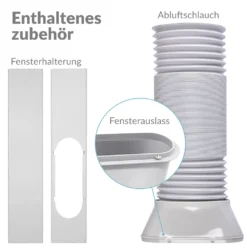 Blaupunkt Klimagerät ARRIFANA 1414L, Mobile Klimaanlage Für Zuhause, Büro Oder Wohnwagen, Wohnmobil [Energieklasse A/A+]. 14000 BTU (4 KW) -Haushaltswaren Store 8582fe18bc697023d052a3486b44806f