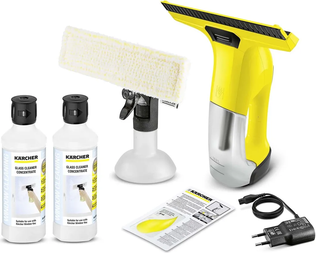 Kärcher WV 6 Plus Fenstersauger über 100 Min Akkulaufzeit Und Schnellladegerät Inkl. 2x Glasreiniger RM500 3 Kärcher WV 6 Plus Fenstersauger über 100 Min Akkulaufzeit Und Schnellladegerät Inkl. 2x Glasreiniger RM500