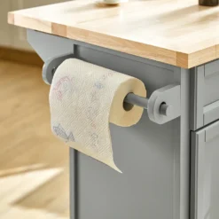 SoBuy FKW71-HG Kücheninsel Küchenwagen Mit Erweiterbarer Arbeitsplatte Küchenschrank Servierwagen Holz BHT Ca.: 115x92x46-71cm -Haushaltswaren Store 865e9d0a68c19c930eb3053213454c08