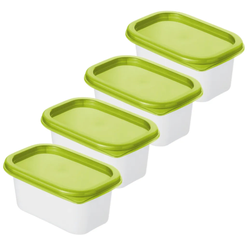ROTHO Set Gefrierdosen 4 X 0.2 L DOMINO, Farbe:Limettengrün 4 ROTHO Set Gefrierdosen 4 X 0.2 L DOMINO, Farbe:Limettengrün – Bild 2