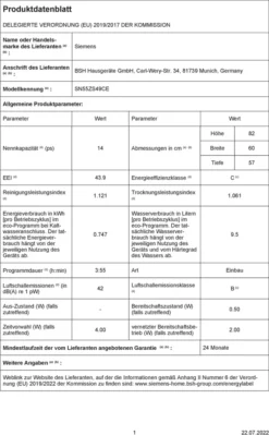 Siemens SN55ZS49CE IQ500 Geschirrspüler Teilintegrierter -Haushaltswaren Store 870d42e01ca7cc9281866514888bf023