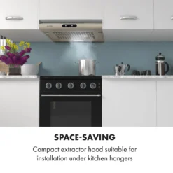 Klarstein Capannina Unterbauhaube , Dunstabzugshaube , Abluft/Umluft , Breite: 60 Cm , Max. Abluftleistung: 166 M³/h , EEC C , 3 Lüftungsstufen , Schieberegler , Installation: Wand- Oder Unterschrankanbau , Material: Edelstahl , LED-Kochfeldbeleuchtung , Silber -Haushaltswaren Store 870dcfceca3671a47065d04f412c1404