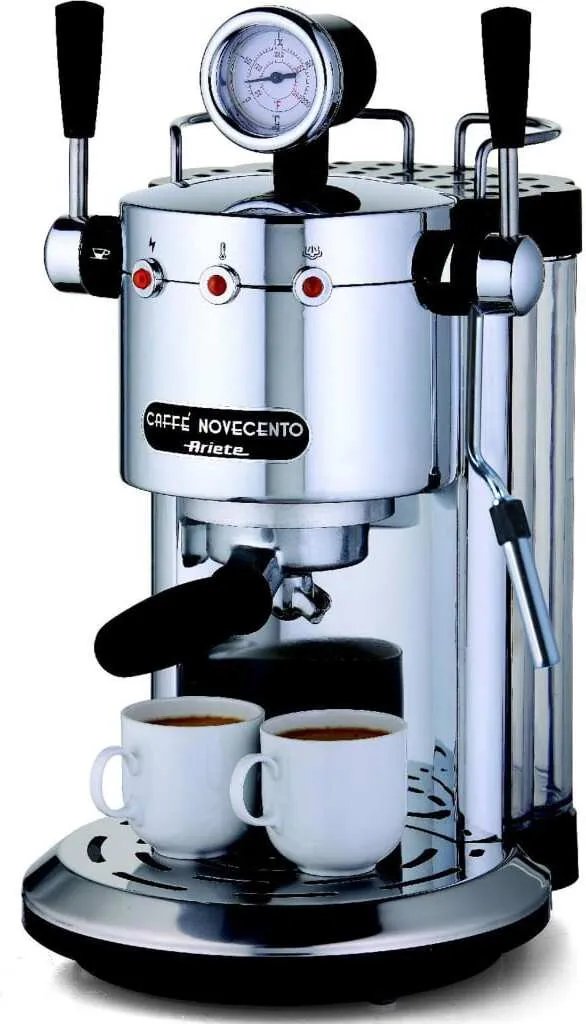 Ariete Espressomaschine Caffe Novecento 1105 W Silbern 3 Ariete Espressomaschine Caffe Novecento 1105 W Silbern