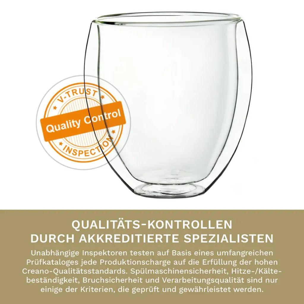 Creano Doppelwandige Gläser 400ml „DG-Bauchig“, 4er Set, Großes Thermoglas Doppelwandig Aus Borosilikatglas, Kaffeegläser, Teegläser, Latte Gläser, Doppelwandgläser 6 Creano Doppelwandige Gläser 400ml „DG-Bauchig“, 4er Set, Großes Thermoglas Doppelwandig Aus Borosilikatglas, Kaffeegläser, Teegläser, Latte Gläser, Doppelwandgläser – Bild 4