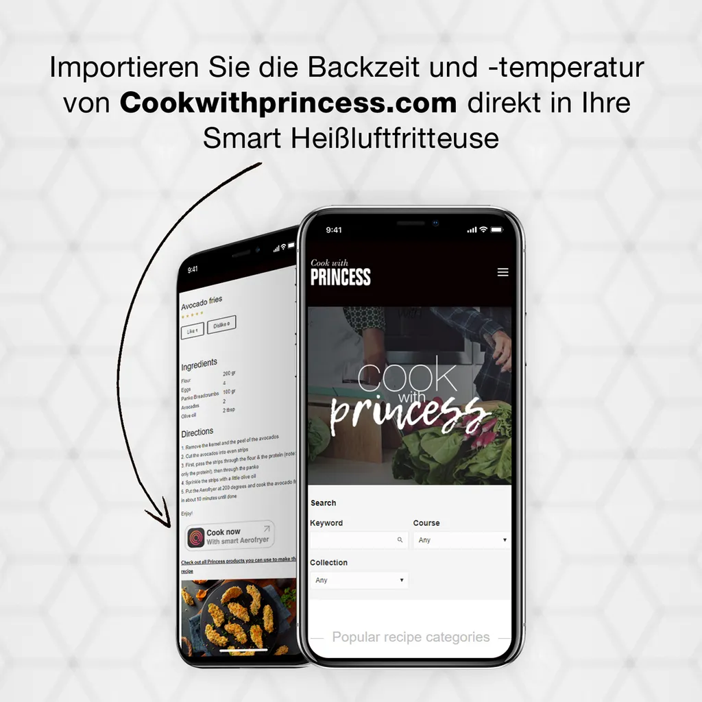 Princess Aerofryer Smart 1500 W 4,5 L Silbern 14 Princess Aerofryer Smart 1500 W 4,5 L Silbern – Bild 12