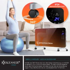 KESSER® Elektro Glasheizung Konvektor Elektroheizung Heizung Heizkörper Touch Display, Modell:Schwarz / 2000 Watt 16 KESSER® Elektro Glasheizung Konvektor Elektroheizung Heizung Heizkörper Touch Display, Modell:Schwarz / 2000 Watt -Haushaltswaren Store 88cdd1021e4a416ebcc73f8fca7a5edb