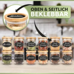 PORADA 12 Stapelbare Gewürzgläser Set 150ml Glasbehälter Mit Deckel Aufbewahrung Küche Gewürzdosen Vorratsdosen Glas Mit Deckel Aufbewahrungsgläser Küchenorganisation Aufbewahrung… -Haushaltswaren Store 8c6c344ceb2d10be32c0ec52a82c8f66