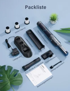 DAYNEE® Handstaubsauger Akku, Kabellos, Beutellos, Akkusauger,Auto Staubsauger,Handsauger, 16000Pa Akku Staubsauger Mit Ladestation, Bis Zu 25 Minuten Laufzeit, Inkl. 3 Waschbarer HEPA-Filter Für Auto, Tierhaare, Zuhause, Küche -Haushaltswaren Store 8d2253fed72558e0206d68e916276d70