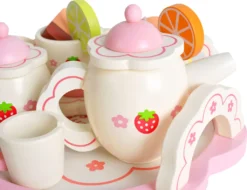 Kinder Teeservice Set Holz Zubehör Für Die Kinderküche, 16-tlg. Ab 3 Jahre Rollenspiele Für Mädchen Und Jungs 9418 -Haushaltswaren Store 8f0e8f59b4fe9bc3aba1126a349bece4