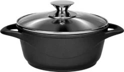 Smile MGK-12 Kochtopf, Geschmiedetes Aluminium, Schwarz -Haushaltswaren Store 8f105a05c73c7d4d67fea53c63638074