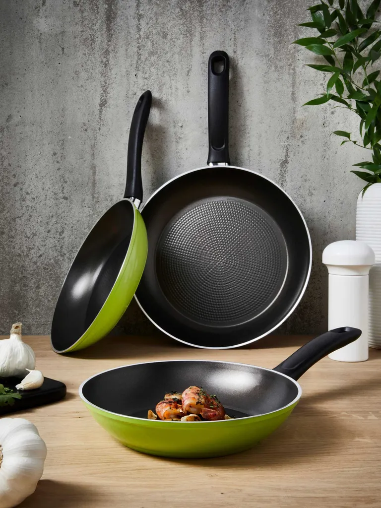 GSW Pfannen-Set Nova 3-tlg. Grün, Aluminium, Kunststoff, Bratpfanne ø Ca. 20 X H 4,2cm / ø Ca. 24 X H 4,4cm / ø Ca. 28 X H 4,8cm 9 GSW Pfannen-Set Nova 3-tlg. Grün, Aluminium, Kunststoff, Bratpfanne ø Ca. 20 X H 4,2cm / ø Ca. 24 X H 4,4cm / ø Ca. 28 X H 4,8cm – Bild 7