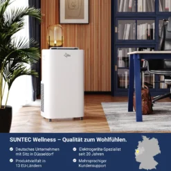 SUNTEC Mobiles Lokales Klimagerät SNOW 12.000 Eco R290 [3 In 1 - Kühlen, Ventilieren, Entfeuchten, Für Räume Bis 130 M³ (60 M²), Max. 3.400 W] -Haushaltswaren Store 8ff174283f5e4c52a58d392292bc6369