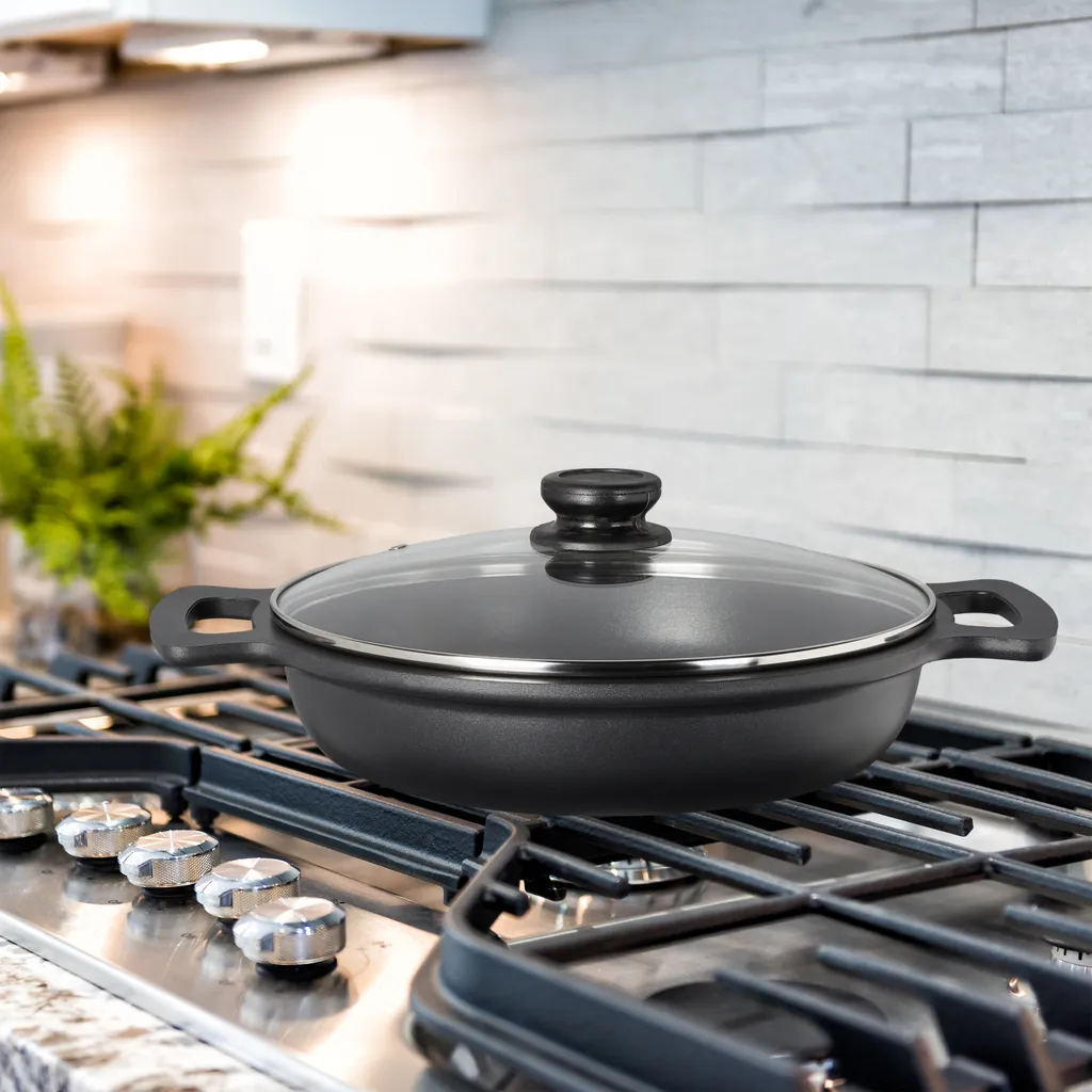 Relaxdays Servierpfanne Mit Deckel 4 Relaxdays Servierpfanne Mit Deckel – Bild 2