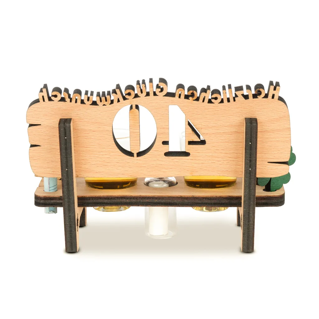 Brynnberg Schnapsbank Mit Jahreszahl Zum Geburtstag - Holz Lorbeerkranz Mit Zahl 40 Jahre Hochzeitstag Und Jahrestag Oder Geburtstag - Schnapsgläser Latte Mit 2 Gläsern 6 Brynnberg Schnapsbank Mit Jahreszahl Zum Geburtstag - Holz Lorbeerkranz Mit Zahl 40 Jahre Hochzeitstag Und Jahrestag Oder Geburtstag - Schnapsgläser Latte Mit 2 Gläsern – Bild 4