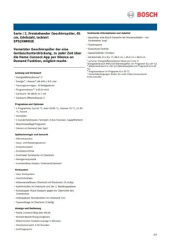 Bosch Serie 2 SPS2XMI01E Geschirrspüler 45 Cm - Edelstahl -Haushaltswaren Store 90b3681b047ef12e852898a26f7a71c4