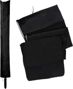 Wolketon Waeschespinne Schutzhuelle Mit Hochdichter Oxford PVC-Beschichtung Mit Reissverschluss & Kordelzug Wasserdichte Stoff Huelle Fuer Waeschespinne Abdeckung Extrem Wasserabweisendes 168 X 28cm Schwarz