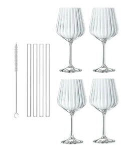 Nachtmann Gin&Tonic + 4 Glastrinkhalme 7574/8tlg. Tastes Good 103143 -Haushaltswaren Store 92651edc72ab396ae323258bd4a1e65e