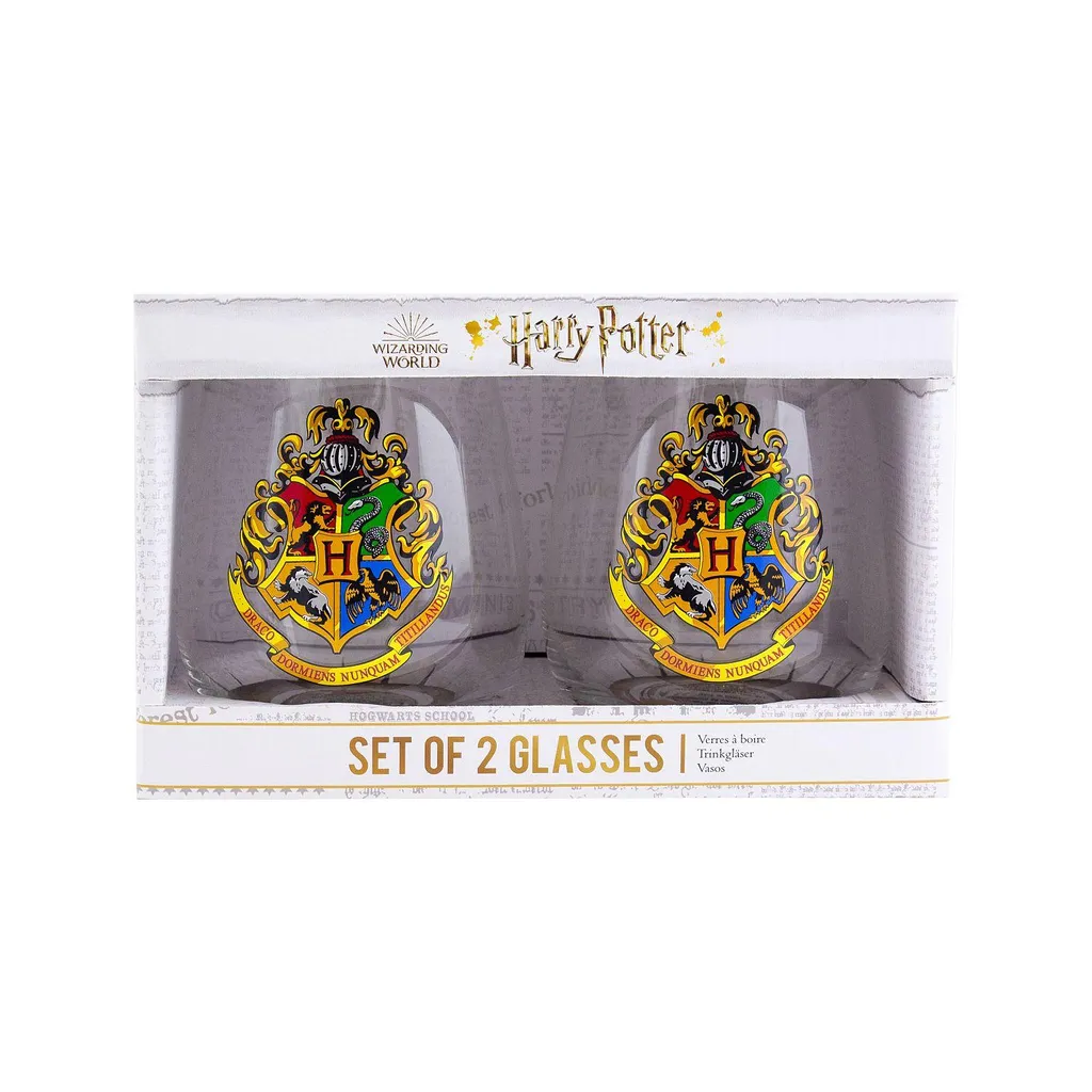 Paladone Harry Potter Gläser 2er Set Hogwarts Crest 6 Paladone Harry Potter Gläser 2er Set Hogwarts Crest – Bild 4