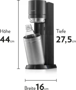 SodaStream DuoTitan Trinkwassersprudler, Inkl. 1x 1 Liter Glasflasche, 1x 1 Liter PET, 1 X Quick Connect Zylinder -Haushaltswaren Store 93645f781076506fabc2d40211b4e885