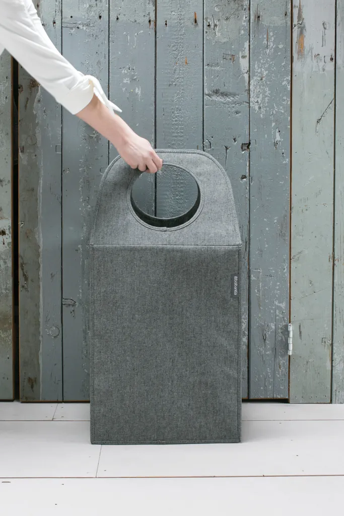 Brabantia Wäschekorbtasche 55 L Faltbar Schwarz 11 Brabantia Wäschekorbtasche 55 L Faltbar Schwarz – Bild 9