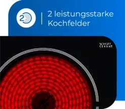 Exquisit Kochfeld EKC 301-3.1 R | Glaskeramik | Touch Control | 2 Kochstellen | Edelstahlrahmen | 3000 W -Haushaltswaren Store 942c55b6326491ac8ccf0748db58e36e