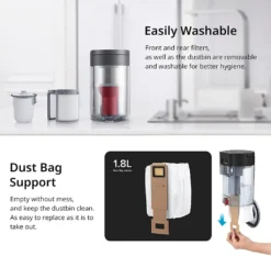 Roborock Auto-Empty Dock Für Roborock S7, S7 MaxV Staubsauger Roboter, Automatic Dust Collection, 3L Dust Bag, App-Control Schwarz -Haushaltswaren Store 957fa60b4a37da6c89eb6e2d57d57f9b