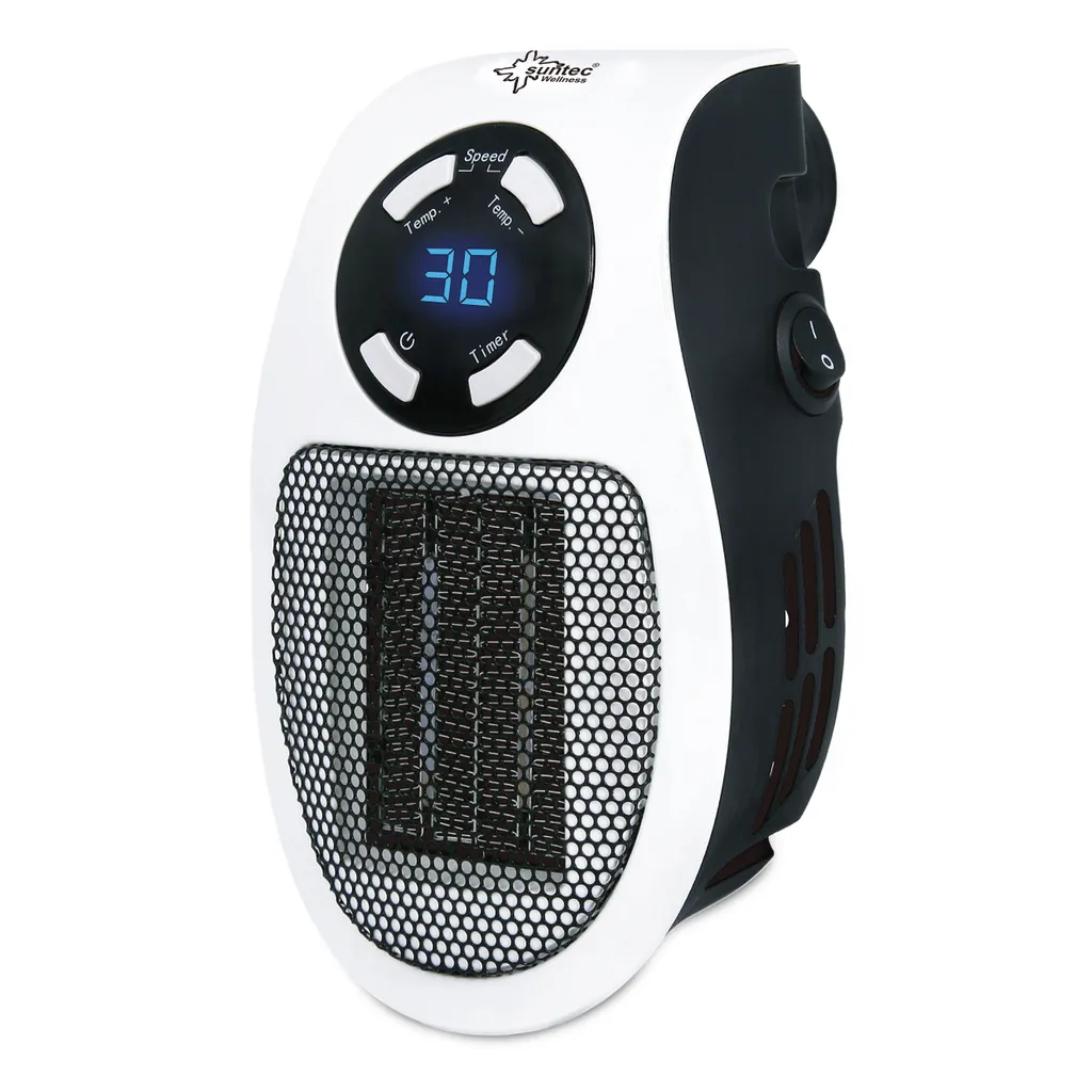 SUNTEC PTC Heizlüfter Steckdosen-Heizung Plug-in - Mit Thermostat, Timer, 500 Watt | 2 Ventilationsstufen, Elektrische Heizlüftung | Räume Bis 13 M² | Perfekt Für Schlafzimmer, Büro, Wohnung 3 SUNTEC PTC Heizlüfter Steckdosen-Heizung Plug-in - Mit Thermostat, Timer, 500 Watt | 2 Ventilationsstufen, Elektrische Heizlüftung | Räume Bis 13 M² | Perfekt Für Schlafzimmer, Büro, Wohnung