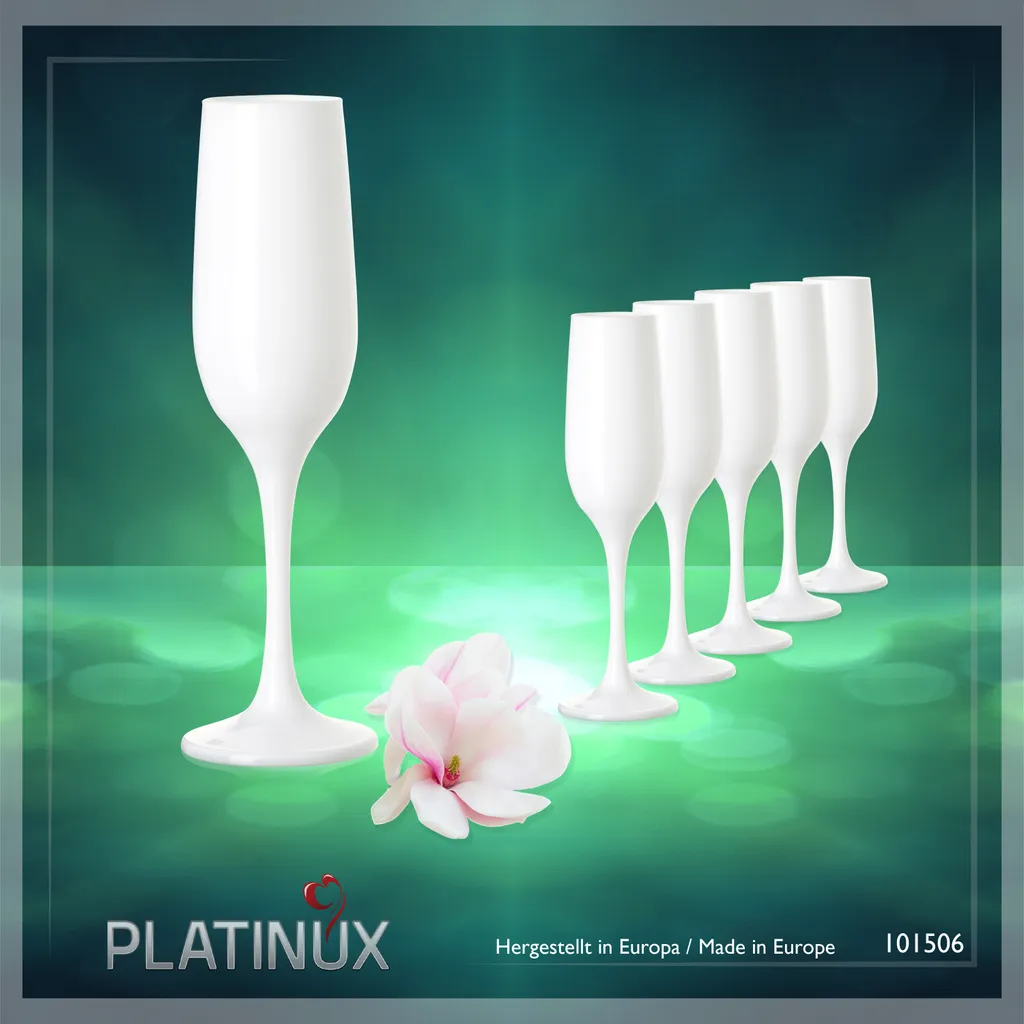 Weiße Sektgläser Set 6 Teilig Champagnergläser 160ml (max. 200ml) Aus Glas 10 Weiße Sektgläser Set 6 Teilig Champagnergläser 160ml (max. 200ml) Aus Glas – Bild 8