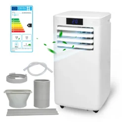 EINFEBEN Mobile Klimaanlage Klimagerät Eco R290, 5in1 WiFi Mobil Und Leise Mit Abluftschlauch & Fernbedienung, Kuehler & Entfeuchter Für Raeume Bis 38°C, Mobile Kuehlung Für Wohnung Und Büro, 9000 BTU Klimaanlagen