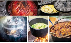 FireRocket Dutch Oven 6qt 5,5L Ohne Füße Premium Gusseisen Schmortopf Gusstopf Feuertopf Bräter Eingebrannt Niederländischer Kochtopf Verschiedene Größen -Haushaltswaren Store 9674dbe9c48a2e8435e75d4a20385b57