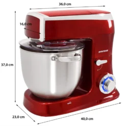 Syntrox Küchenmaschine Knetmaschine Mit Fleischwolf Und Mixer - Rot -Haushaltswaren Store 967fb3b639d8c9f36b9992a66727e369
