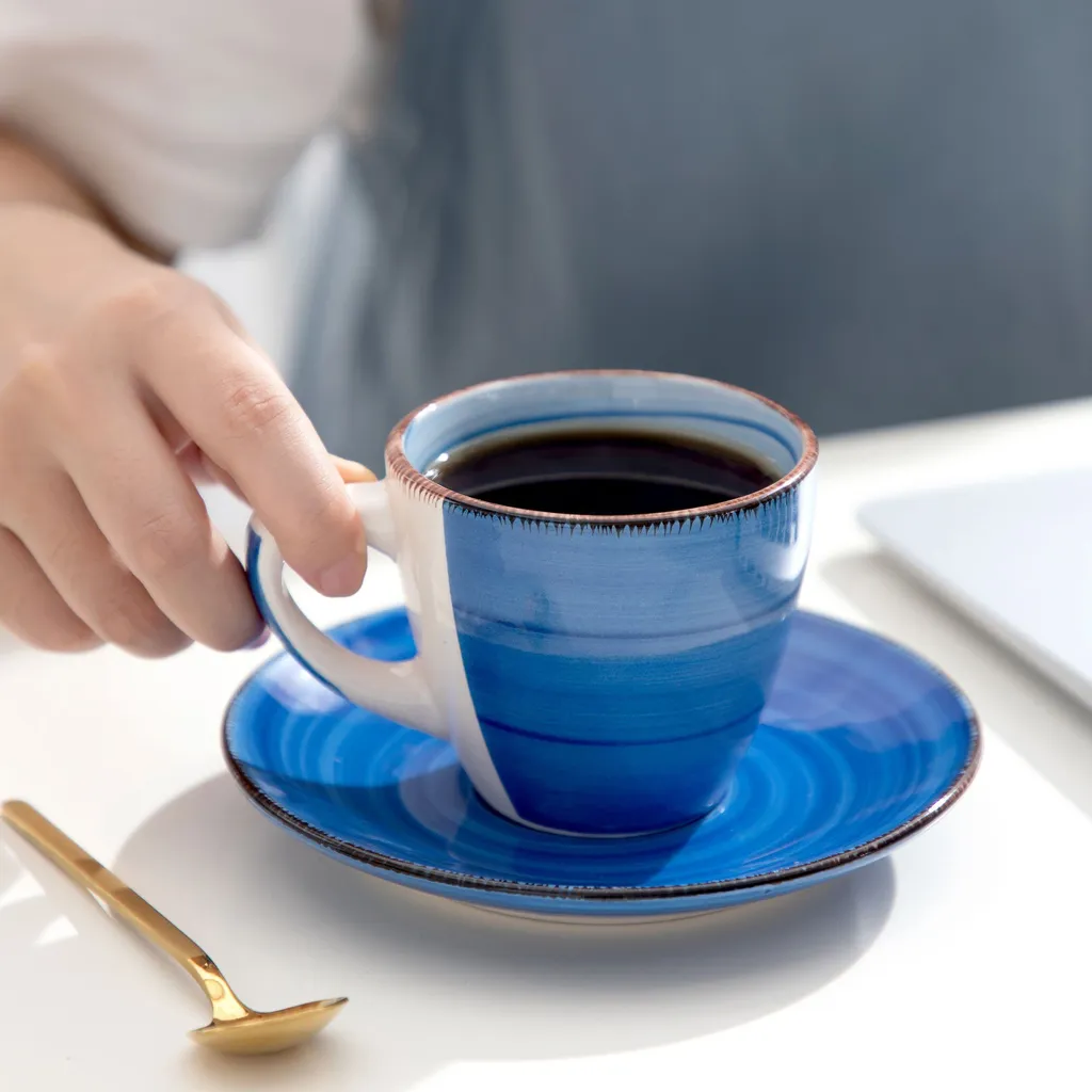 Kaffeeservice Steinzeug, Vancasso BONITA 12 Teiliges Kaffeeset, Cappuccino Tassenset Für 6 Personen, Tassen Und Untertassen 7 Kaffeeservice Steinzeug, Vancasso BONITA 12 Teiliges Kaffeeset, Cappuccino Tassenset Für 6 Personen, Tassen Und Untertassen – Bild 5