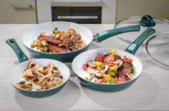 Genius Cerafit Fusion Bratpfannen-Set (7 Teile) Ø 20 Cm Ø 24 Cm Ø 28 Cm In Smaragdgrün Mit Antihaft-Beschichtung; A24055 -Haushaltswaren Store 96f4b1179de00ecd40f179651e8681ec